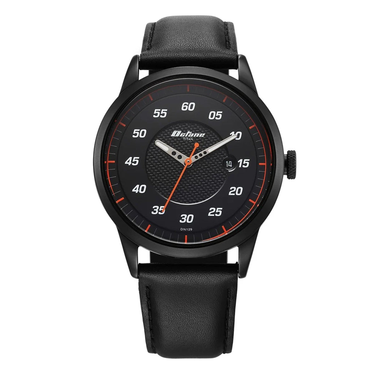 Titan Octane Quartz Analog with Date Black Dial 
