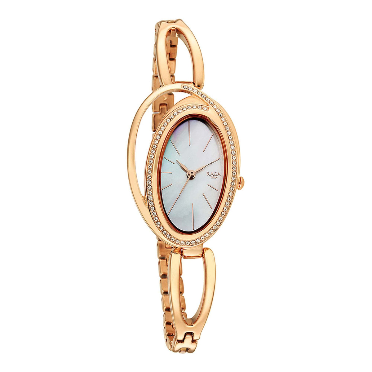 Raga Delight Brown Dial Stainless Steel Strap Watch-Titan-Albatel